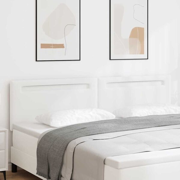Fejtámla LED -es lámpákkal Falra szerelhető Fehér 200 cm PVC