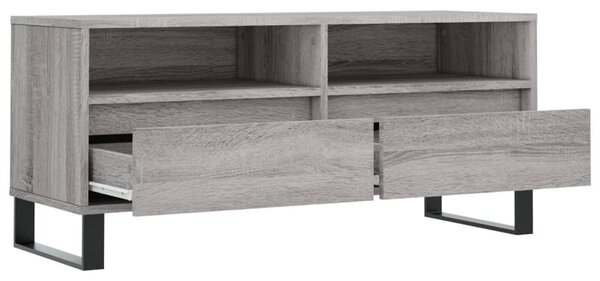 Szürke sonoma színű szerelt fa TV-szekrény 100x34,5x44,5 cm