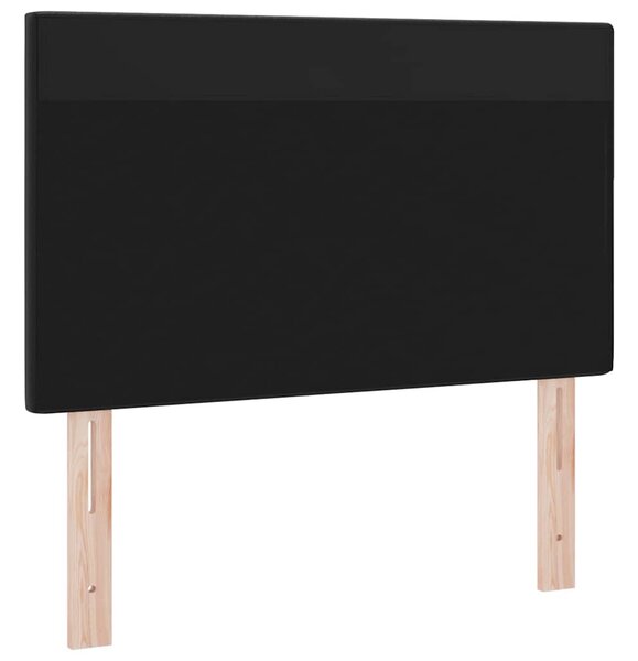 LED ágytámla Fekete 90 cm Műbőr
