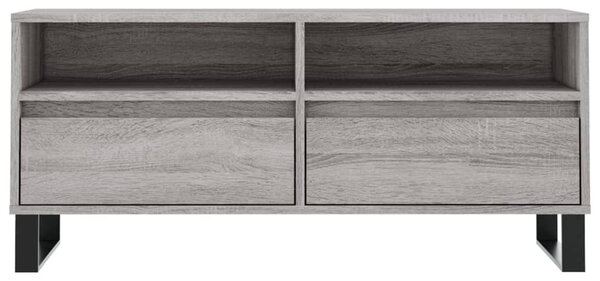 Szürke sonoma színű szerelt fa TV-szekrény 100x34,5x44,5 cm