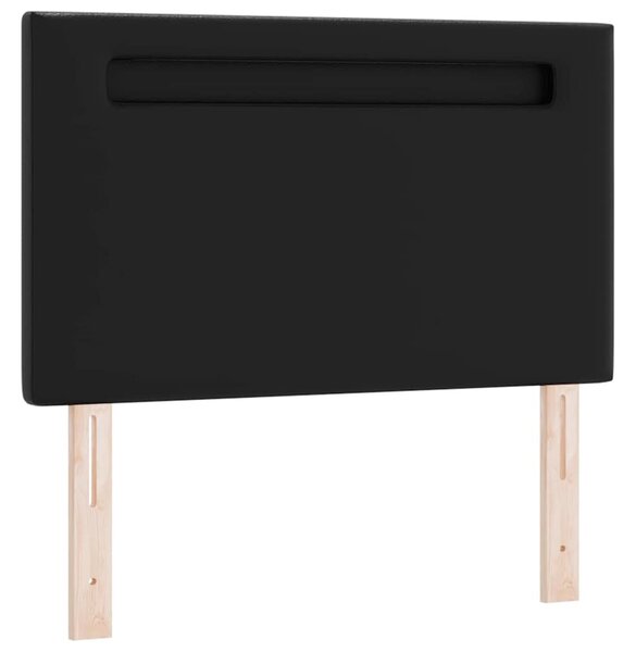LED ágytámla Fekete 90 cm Műbőr