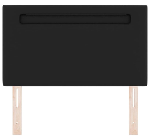 LED ágytámla Fekete 90 cm Műbőr