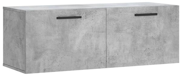 Betonszürke szerelt fa faliszekrény 100 x 36,5 x 35 cm