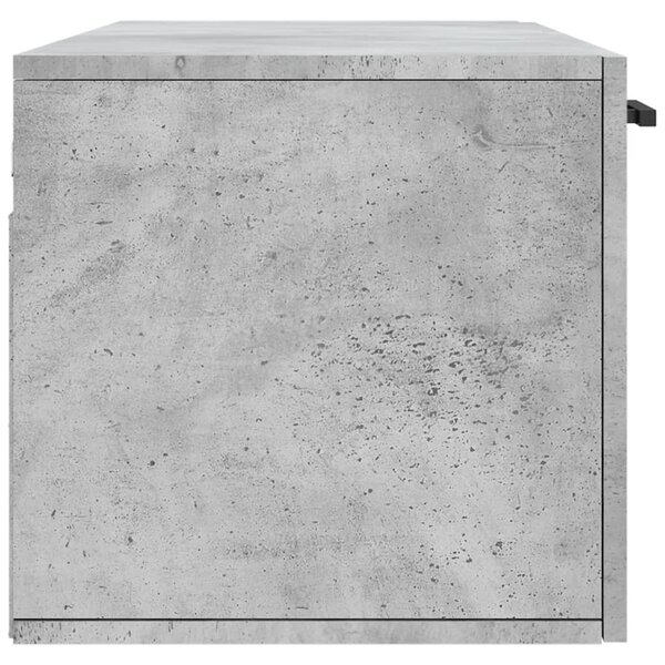 Betonszürke szerelt fa faliszekrény 100 x 36,5 x 35 cm