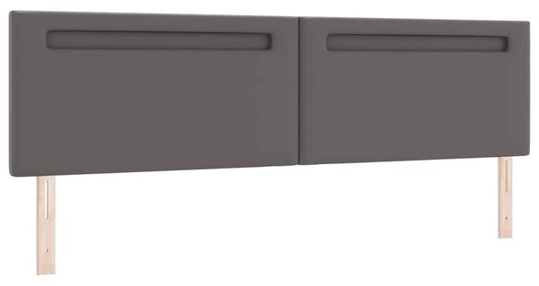 Fejtámla LED -es lámpákkal Falra szerelhető Szürke 200 cm PVC