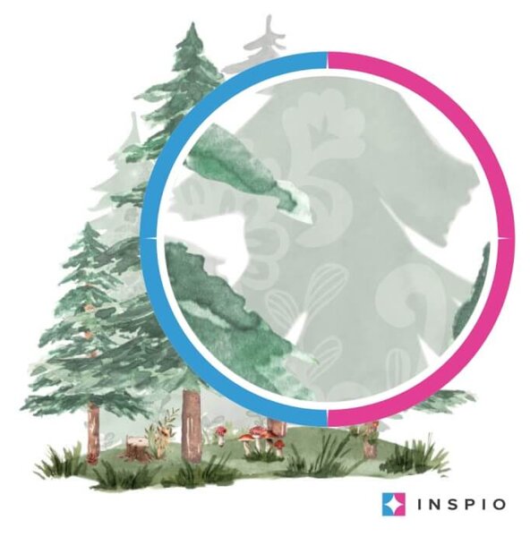 INSPIO - átragasztható textil matrica - Falmatricák - Nyuszik az erdőben