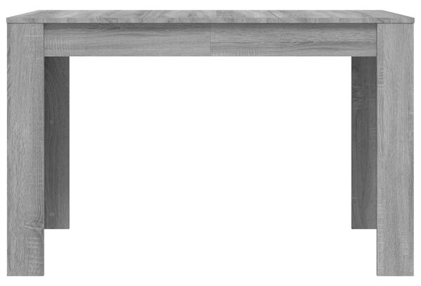 Szürke tölgyszínű szerelt fa étkezőasztal 120 x 60 x 76 cm