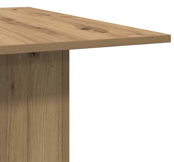 Kézműves tölgy színű szerelt fa étkezőasztal 180x90x76 cm