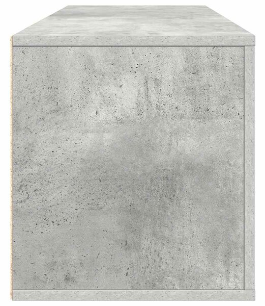 Betonszürke szerelt fa fali cipőszekrény 100x35x38 cm