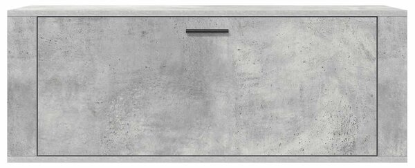 Betonszürke szerelt fa fali cipőszekrény 100x35x38 cm