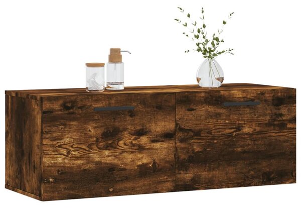 Füstös tölgy színű szerelt fa faliszekrény 100 x 36,5 x 35 cm