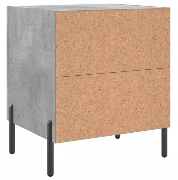 Betonszürke szerelt fa éjjeliszekrény 40 x 35 x 47,5 cm