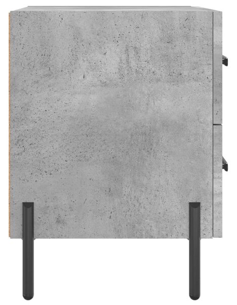 Betonszürke szerelt fa éjjeliszekrény 40 x 35 x 47,5 cm