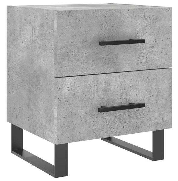 Betonszürke szerelt fa éjjeliszekrény 40 x 35 x 47,5 cm