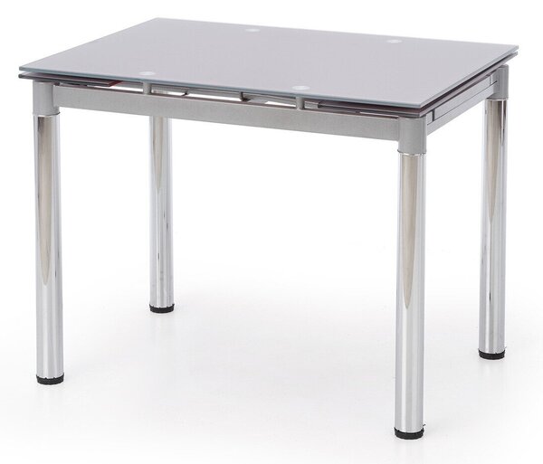 Asztal Houston 120Szürke, 75x70x96cm, Hosszabbíthatóság, Edzett üveg, Fém