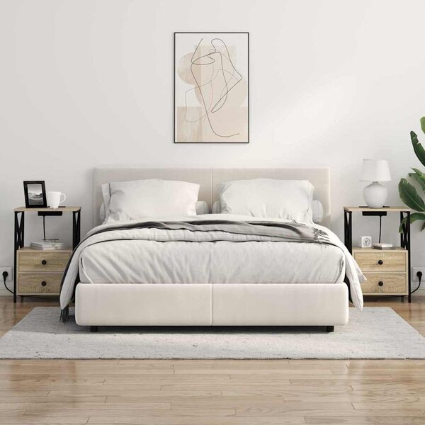 Éjjeliszekrény 2 pcs Sonoma tölgy 40 x 31 x 60 cm Faanyag