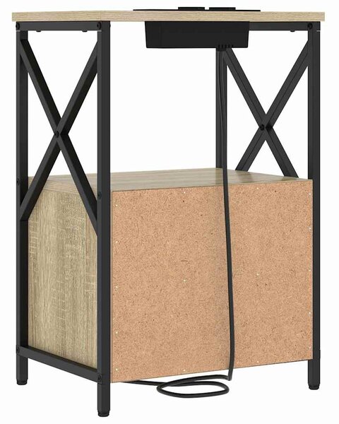Éjjeliszekrény 2 pcs Sonoma tölgy 40 x 31 x 60 cm Faanyag