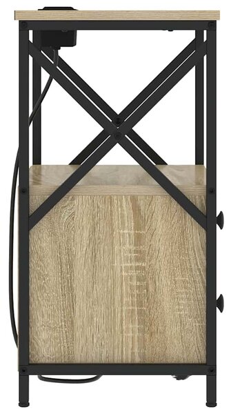 Éjjeliszekrény 2 pcs Sonoma tölgy 40 x 31 x 60 cm Faanyag