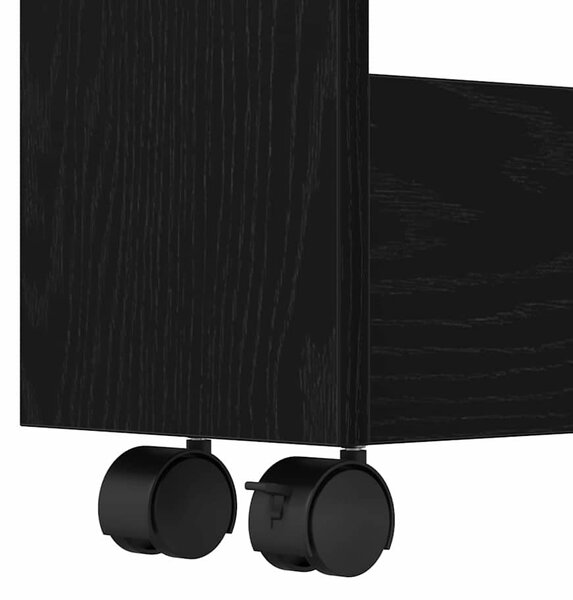Keskeny Tároló Kocsi Fekete tölgy 60 x 18 x 70 cm Faanyag