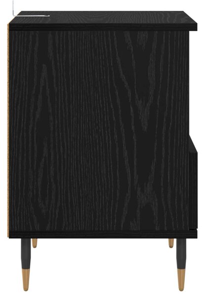 Éjjeliszekrény 2 pcs Fekete tölgy 40 x 35 x 50 cm Faanyag