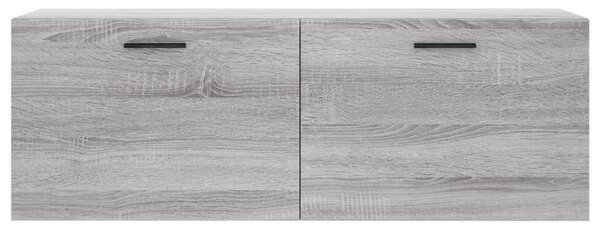 Szürke sonoma színű szerelt fa faliszekrény 100 x 36,5 x 35 cm