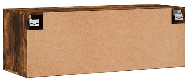 Füstös tölgy színű szerelt fa faliszekrény 100 x 36,5 x 35 cm