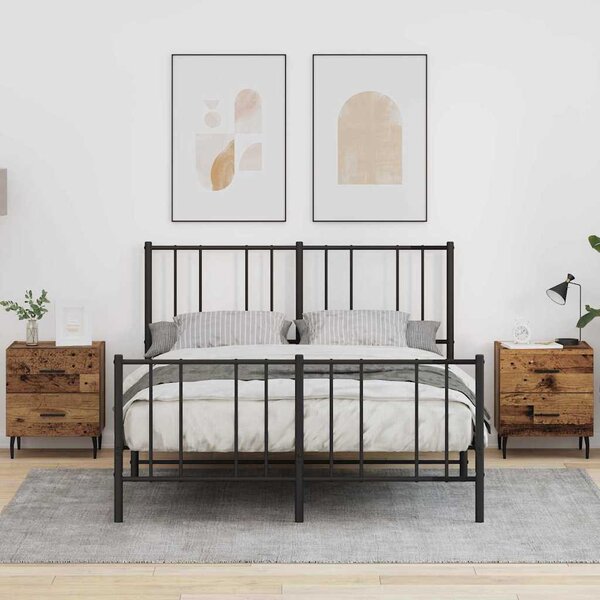 Éjjeliszekrény fiókkal 2 pcs Öreg fa 40 x 35 x 47,5 cm Faanyag