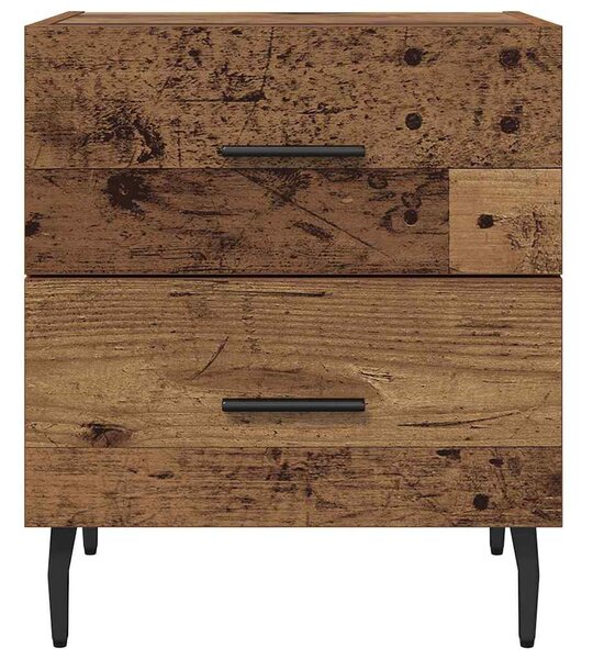 Éjjeliszekrény fiókkal 2 pcs Öreg fa 40 x 35 x 47,5 cm Faanyag
