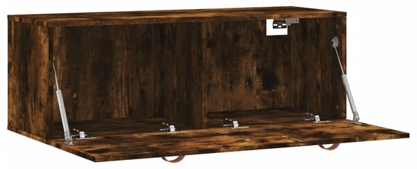 Füstös tölgy színű szerelt fa faliszekrény 100 x 36,5 x 35 cm