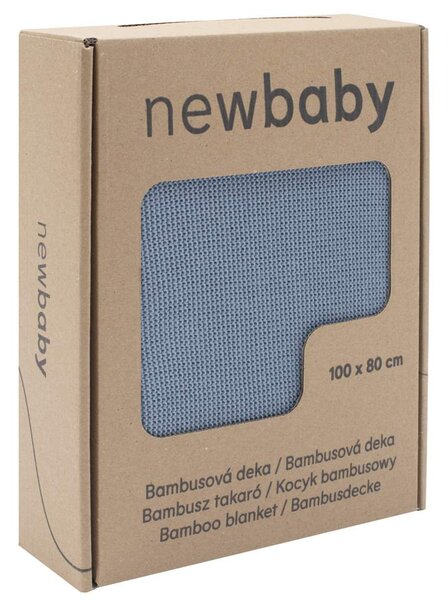 Bambusz kötött takaró New Baby 100x80 cm blue