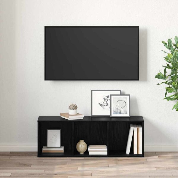 TV szekrény garnitúra Fekete 72 x 35 x 37 cm Faanyag