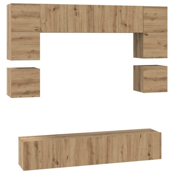 TV szekrény garnitúra 8 pcs Artisan tölgy Faanyag