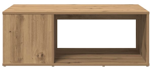 Kézműves tölgy színű szerelt fa dohányzóasztal 90x67x33 cm