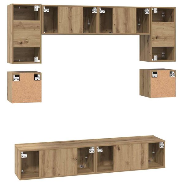 TV szekrény garnitúra 8 pcs Artisan tölgy Faanyag