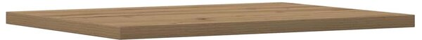 4 db kézműves tölgy színű szerelt fa könyvespolc 40x30x1,5 cm