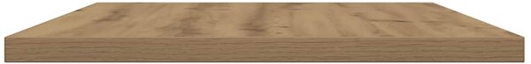 4 db kézműves tölgy színű szerelt fa könyvespolc 40x30x1,5 cm