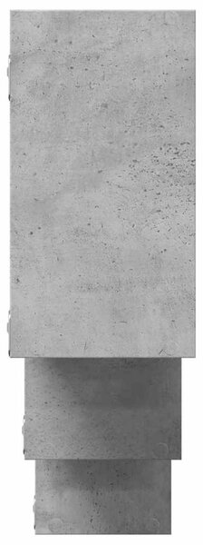 Betonszürke szerelt fa fali polc 159 x 18 x 66 cm