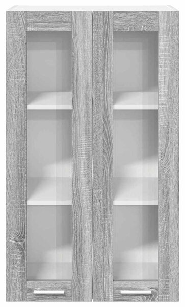 Függő szekrény tárolóval Szürke Sonoma 60 x 31 x 100 cm Faanyag