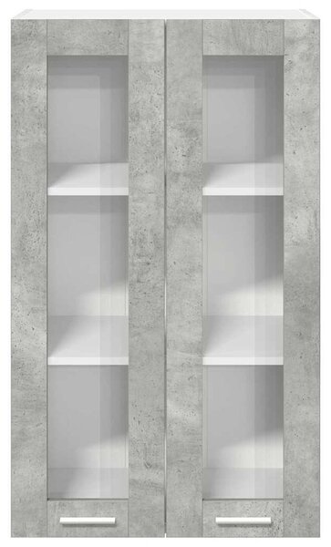 Függő szekrény tárolóval Beton Szürke 60 x 31 x 100 cm Faanyag