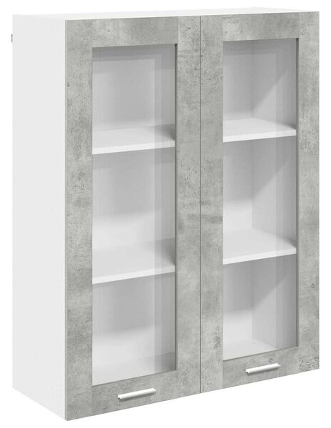 Függő szekrény tárolóval Beton Szürke 80 x 31 x 100 cm Faanyag