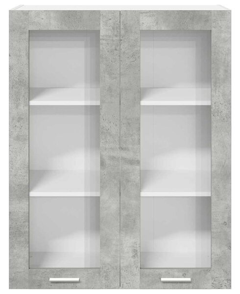 Függő szekrény tárolóval Beton Szürke 80 x 31 x 100 cm Faanyag
