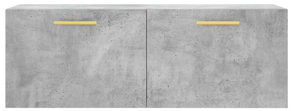 Betonszürke szerelt fa faliszekrény 100 x 36,5 x 35 cm