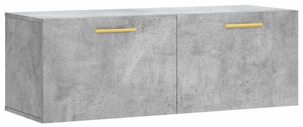 Betonszürke szerelt fa faliszekrény 100 x 36,5 x 35 cm
