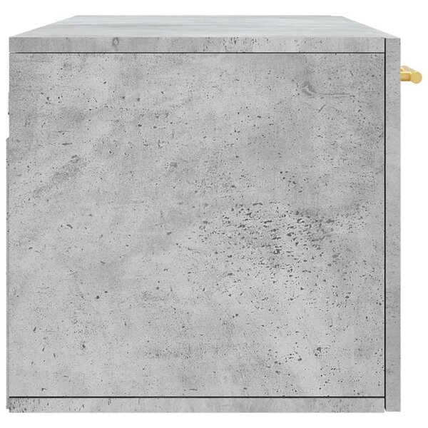 Betonszürke szerelt fa faliszekrény 100 x 36,5 x 35 cm