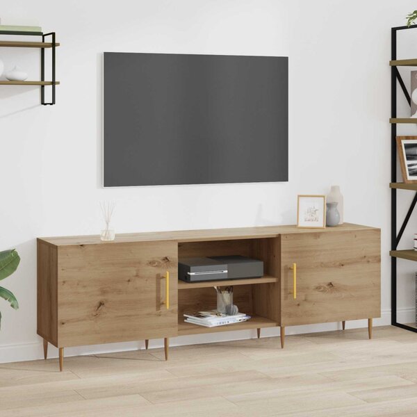 TV szekrény 150 x 30 x 50 cm kézműves tölgy Szerelt fa