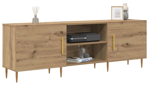 TV szekrény 150 x 30 x 50 cm kézműves tölgy Szerelt fa