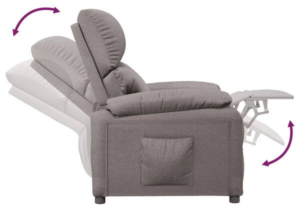 Tópszínű szövet dönthető fotel
