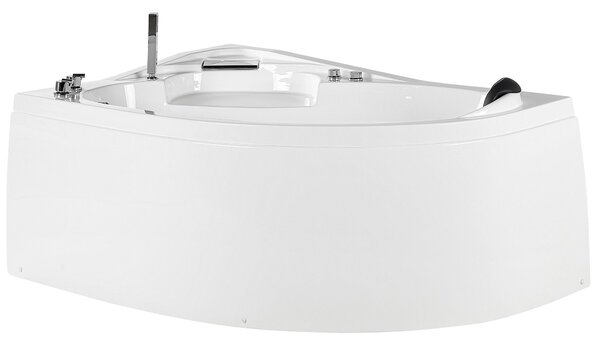 Sarok hidromasszázs kád LED világítással NEIVA Jobb oldali 150 x 100 cm Fehér