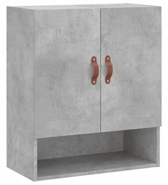 Betonszürke szerelt fa faliszekrény 60 x 31 x 70 cm