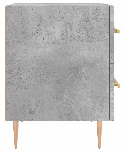 Betonszürke szerelt fa éjjeliszekrény 40 x 35 x 47,5 cm